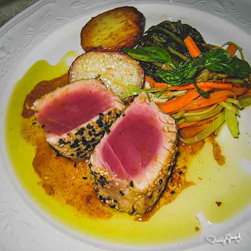 Fresh fish dinner at an Eleuthera restaurant